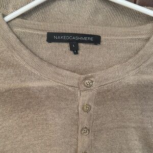 NakedCashmere Men's Cardigan in Tan